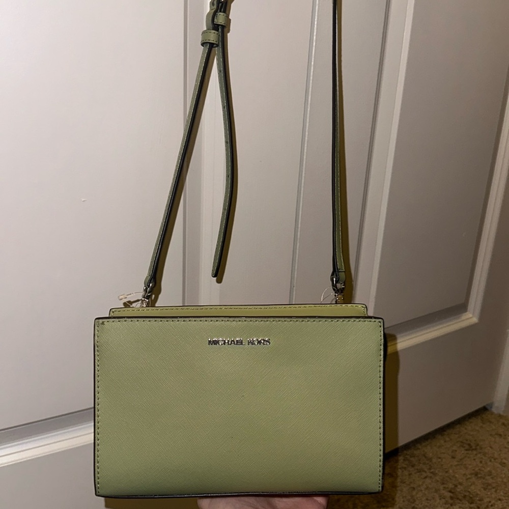 Michael kors green purse.